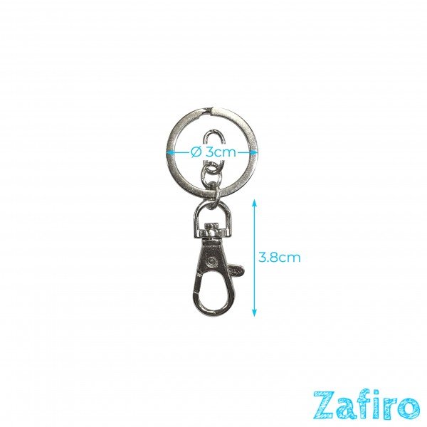 Llavero Ø 3cm con mosquetón