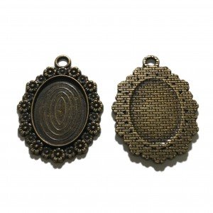 Base de camafeo ovalado 18 x 25mm