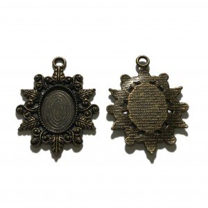 Base de camafeo ovalado 13 x 18mm