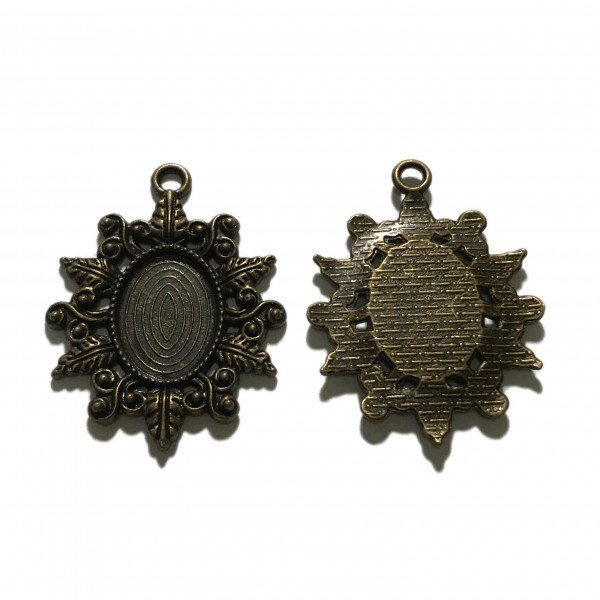 Base de camafeo ovalado 13 x 18mm