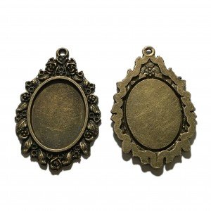 Base de camafeo ovalado 20 x 27mm