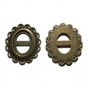 Base de camafeo ovalado 13 x 18mm