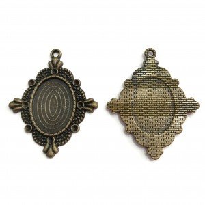 Base de camafeo ovalado 18 x 25mm