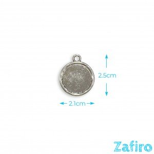 Base de camafeo redondo Ø 18mm doble cara