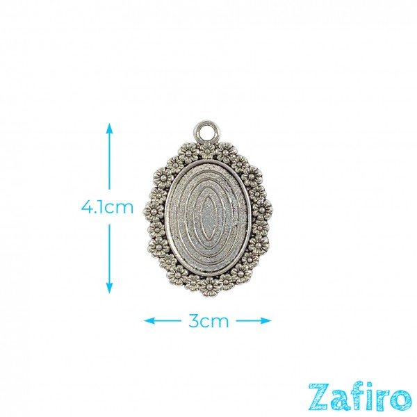 Base de camafeo ovalado 18 x 25mm