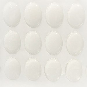 Cabuchón de goma ovalada autoadhesiva