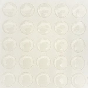 Cabuchón de goma redonda autoadhesiva