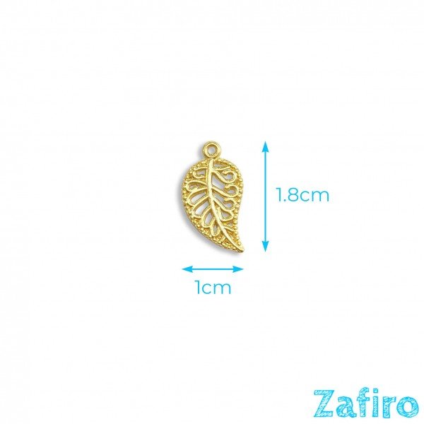 Colgante de hoja de zamak