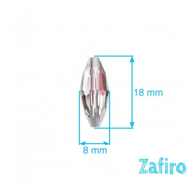 Cristal transparente facetado