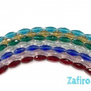 Cristal transparente facetado