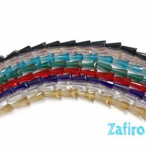 Cristal transparente triángulo facetado