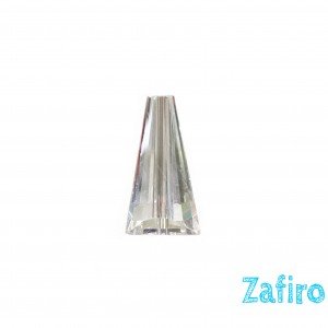 Cristal transparente triángulo facetado