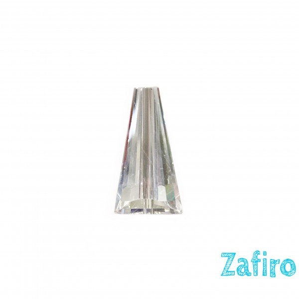 Cristal transparente triángulo facetado