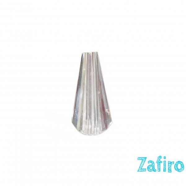 Cristal transparente triángulo facetado