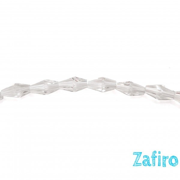 Cristal transparente facetado