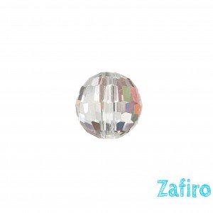 Cristal transparente redondo facetado