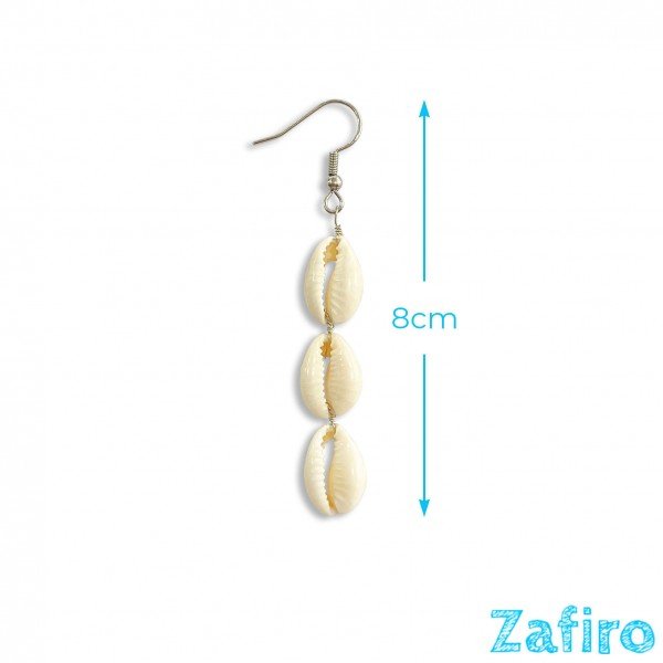 Pendiente con tres conchas