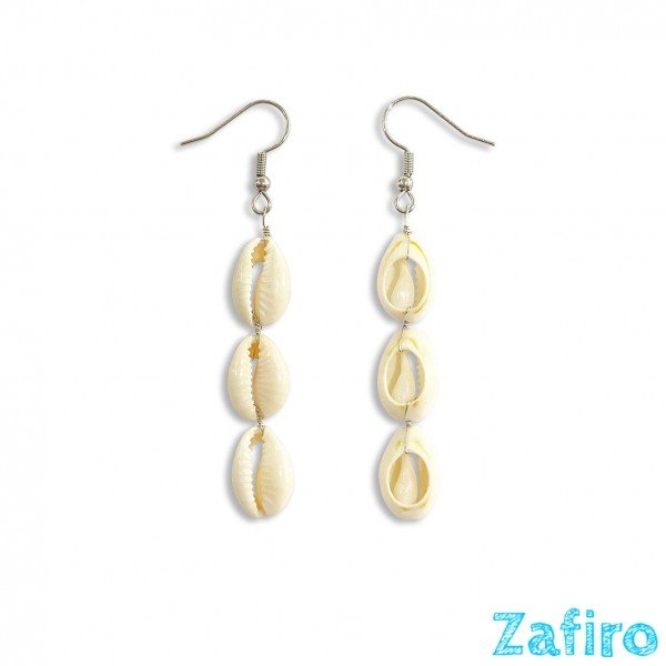 Pendiente con tres conchas