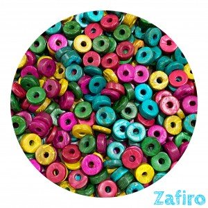 Cuentas planas de madera