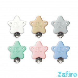 Pinza para chupete de silicona Estrella