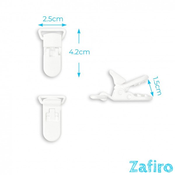 Pinza para chupete de plástica